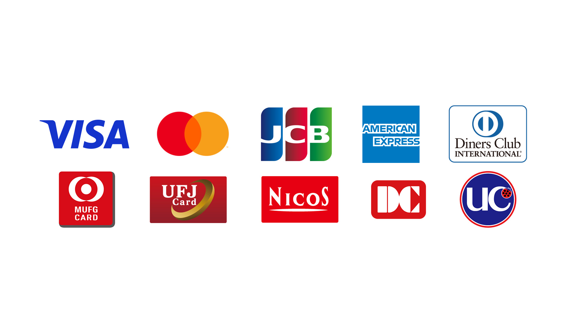 取り扱いクレジットカードブランド